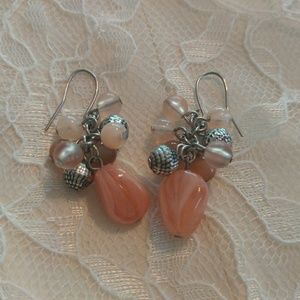 Coral Bangle Earrings